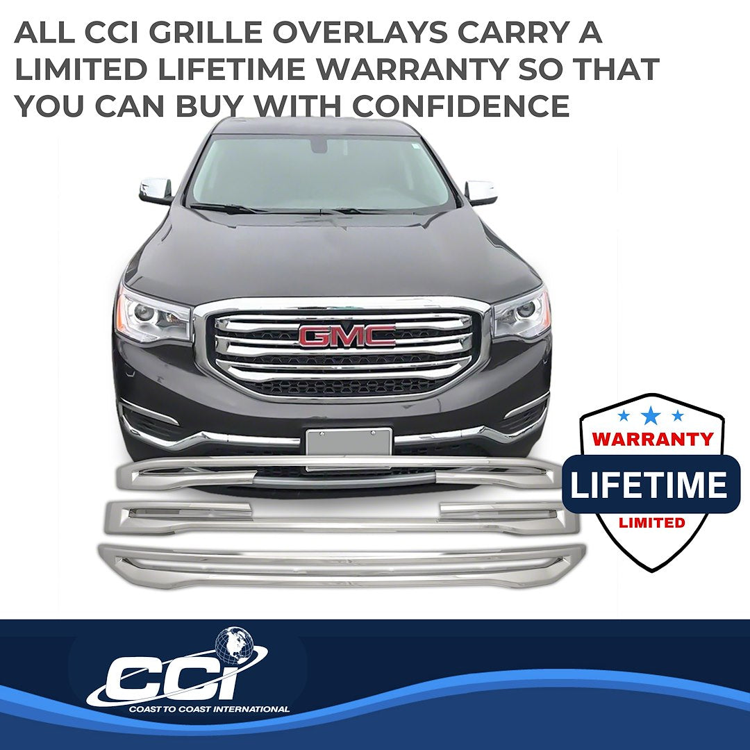 Coast To Coast GI149 Chrome Three-Bar Acadia Overlay - image 3