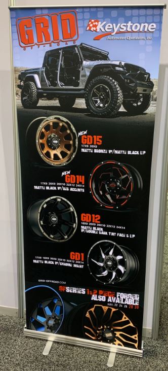 Grid Wheels 2020BANNER Pull-Up Display Banner
