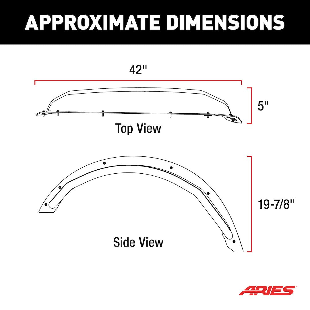 Aries Flat Style Fender Flare 2500303 - image 2