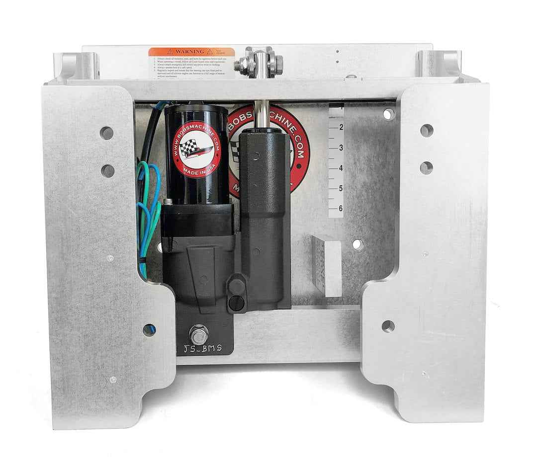 Bob's Machine 100-606005P-PCBWHT-NOSPN-NG Hydraulic 550 HP Outboard Motor Jack Plate