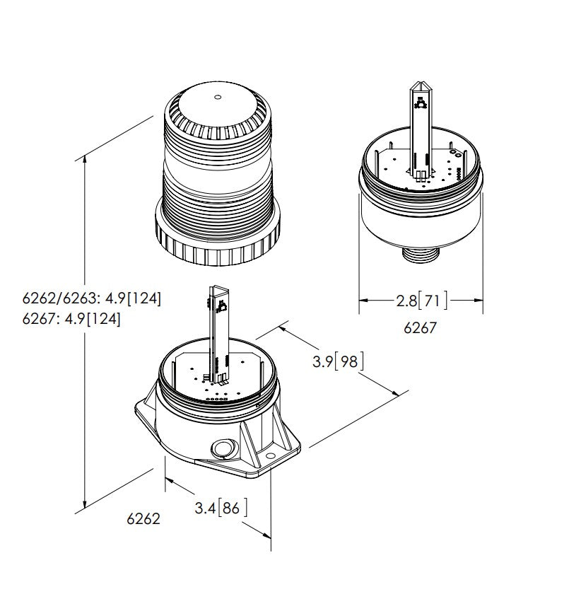 ECCO 6262A Medium-Profile LED Beacon