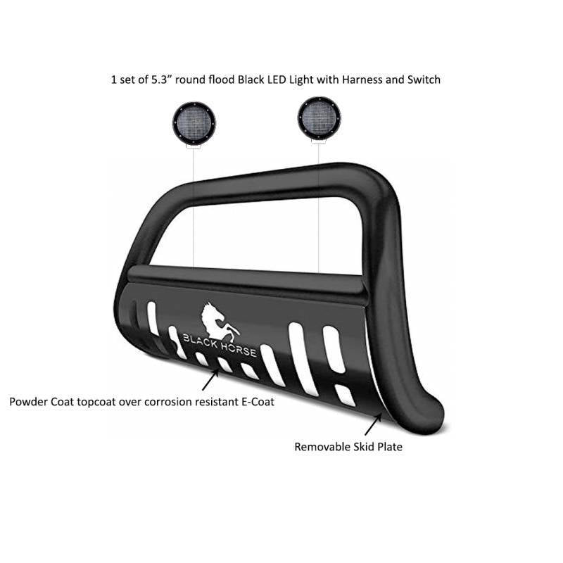 Black Horse Offroad BB096410A-SP-PLFB Bull Bar  with skid plate - image 13