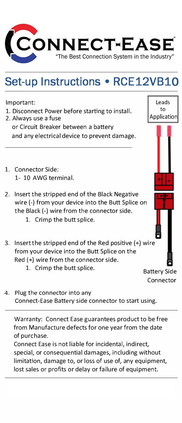 Connect-Ease RCE12VB10 50-Amp 10 AWG Battery Harness - image 6