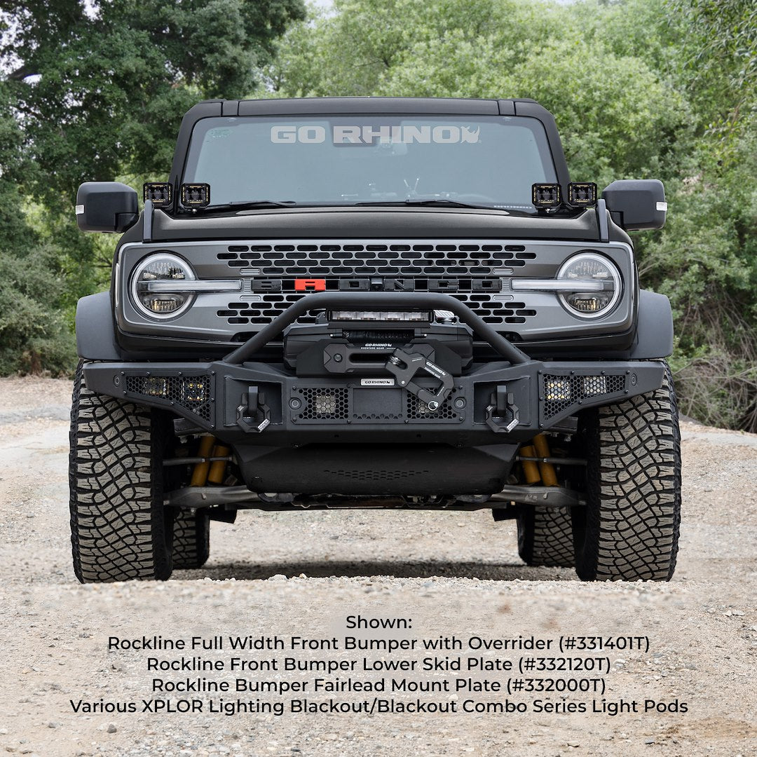 Go Rhino 331401T Rockline One-Piece Steel Bumper for Bronco