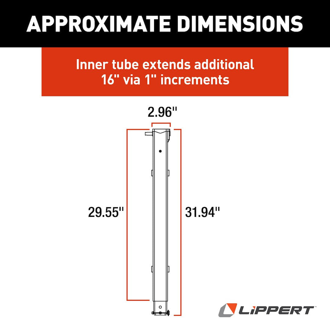 Lippert Components 179014 Trailer Landing Gear Leg - image 4