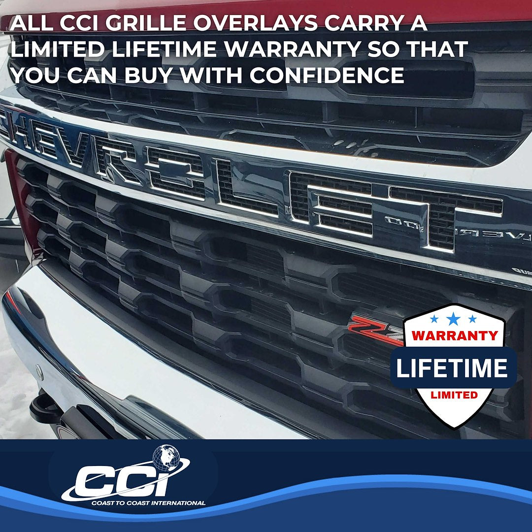 Coast To Coast GI168BLK Black Silverado Grille Overlay - image 3