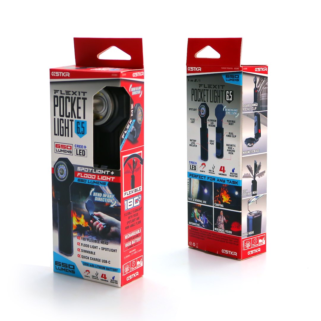 STKR Concepts 00168 FLEXIT Pocket Light 4.0, 400 Lumens