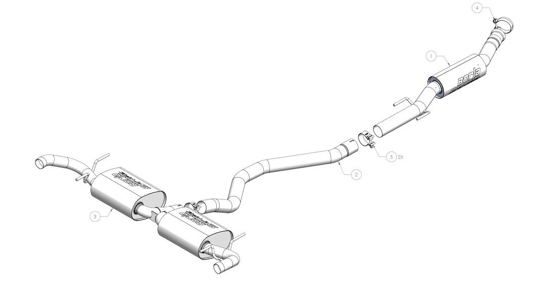 Borla S-Type Cat Back System Single Dual Exhaust System Kit 140933 - image 2