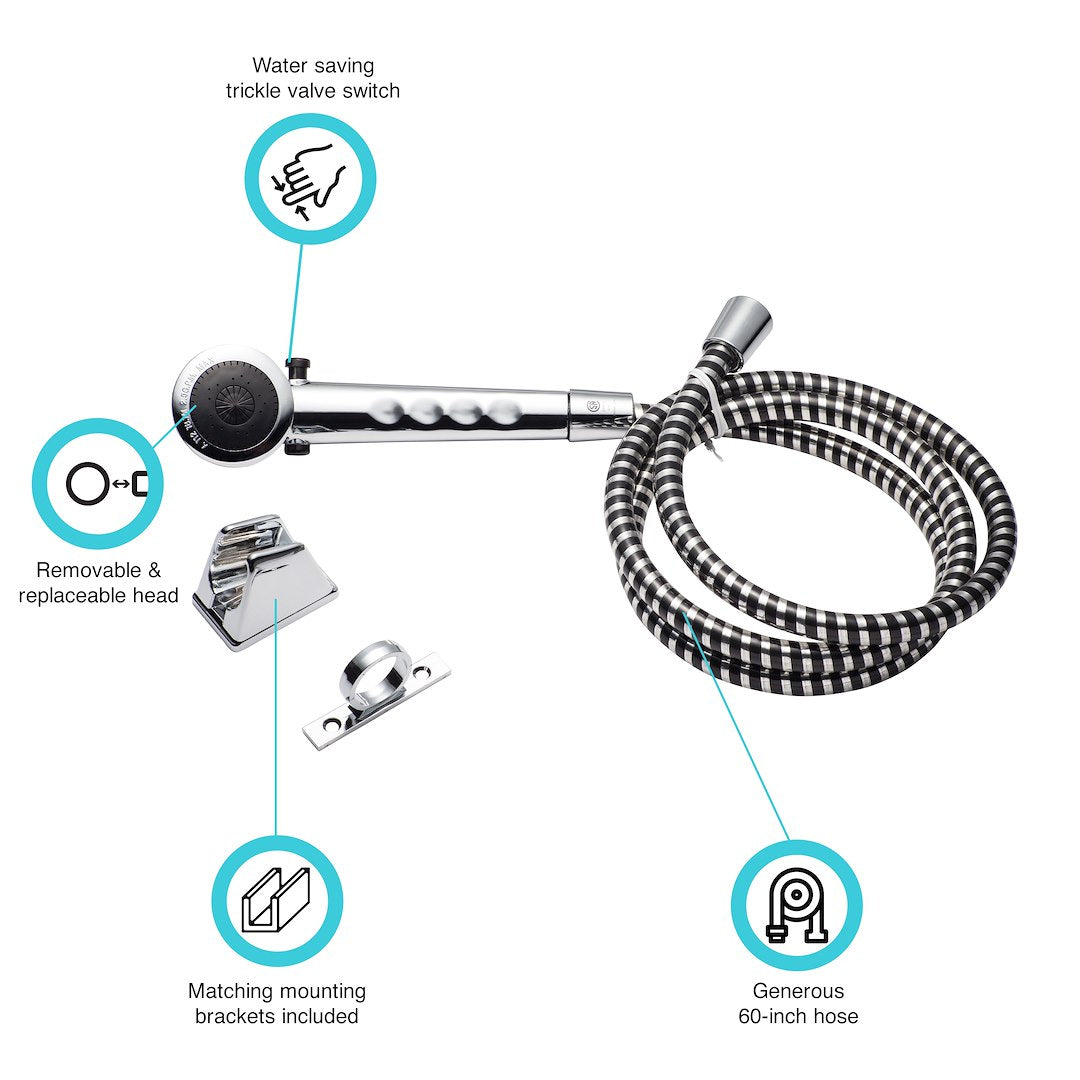 Dura Faucet Df-Sa130-Cp Shower Head - image 2