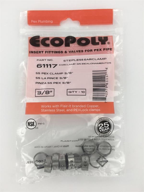 Elkhart Supply Hose End Fitting Clamp (61117) – Size: 3/8 Inch (-6 An)