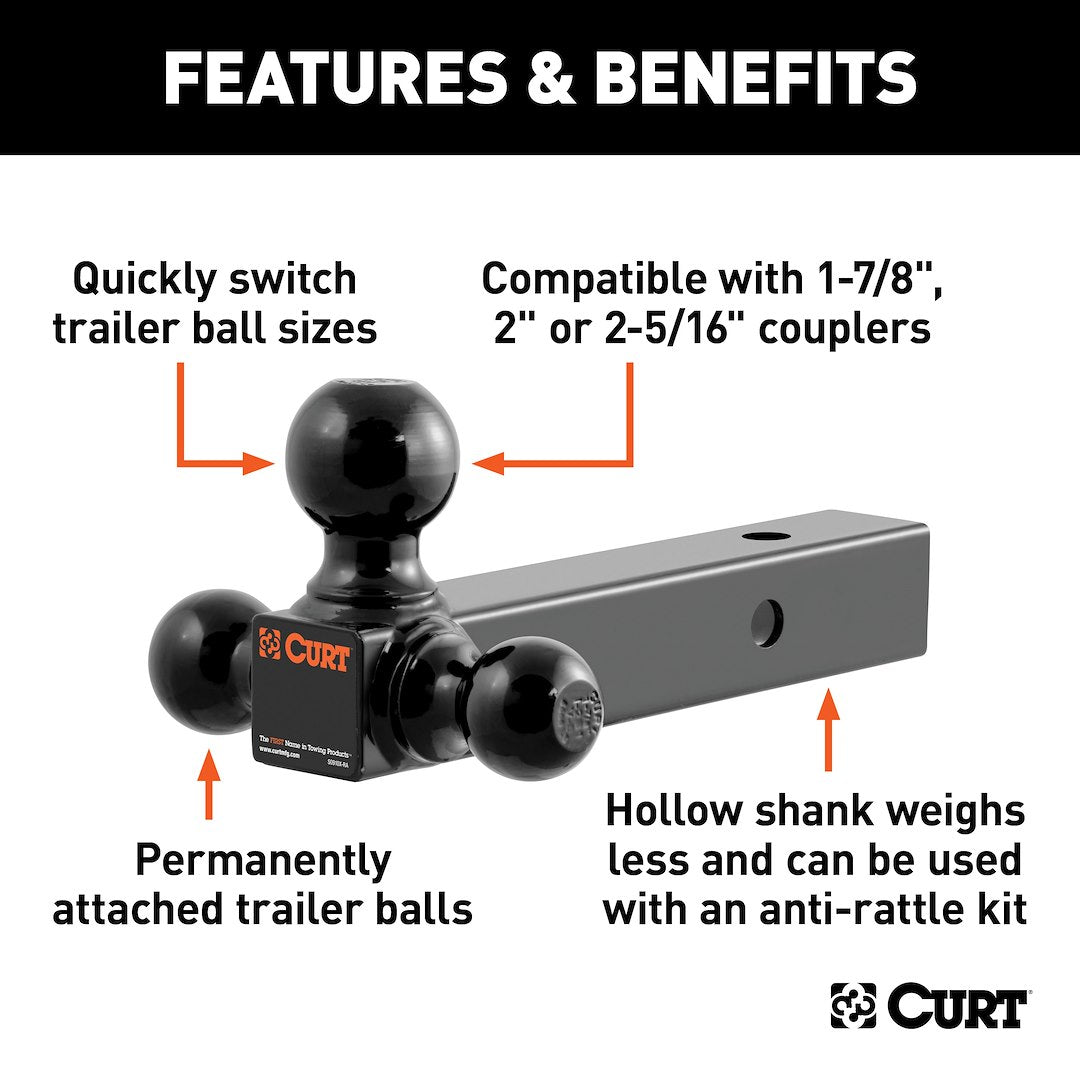 Curt 45652 Trailer Hitch Ball Mount - image 2