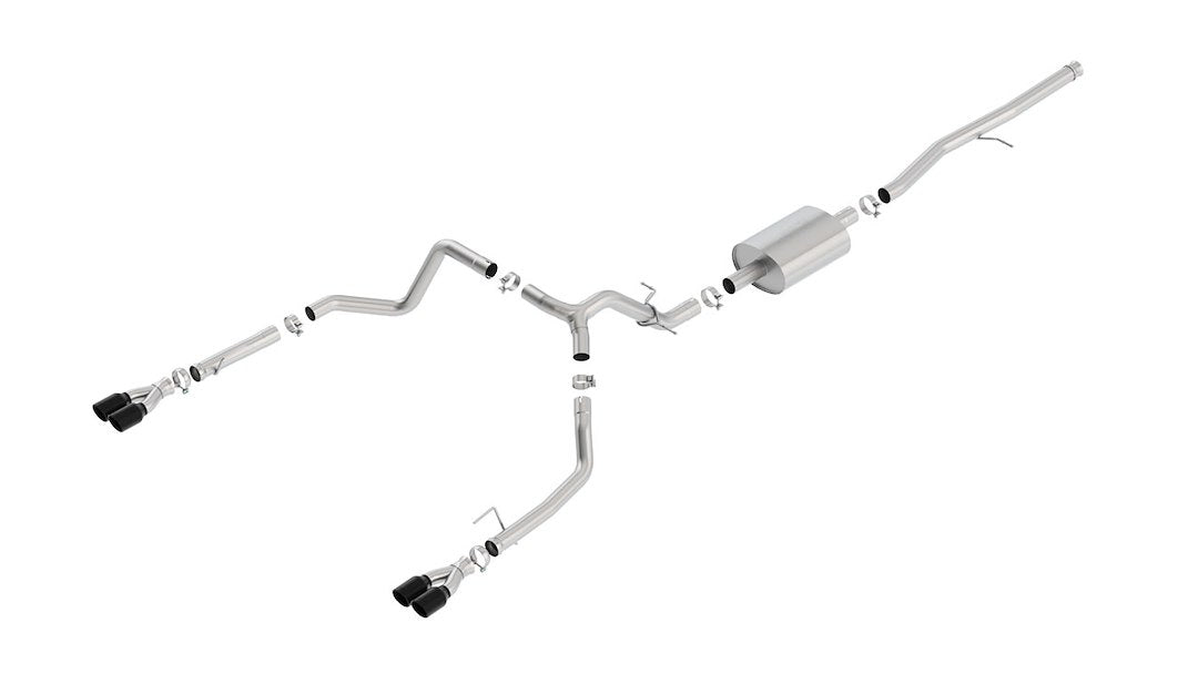 Borla S-Type Cat Back System Single Quad Exhaust System Kit 140770BC - image 1