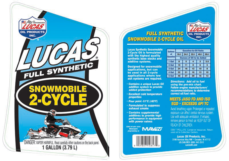 Lucas Oil 10847 Synthetic 2-Stroke Snowmobile Oil
