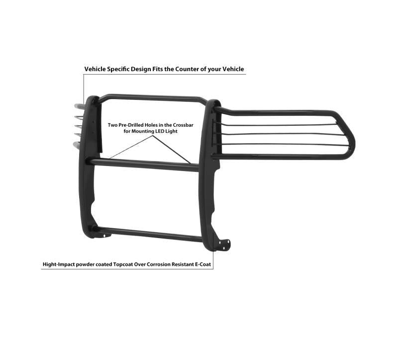 Black Horse Offroad Steel Grille Guard 17DG109MA - image 7