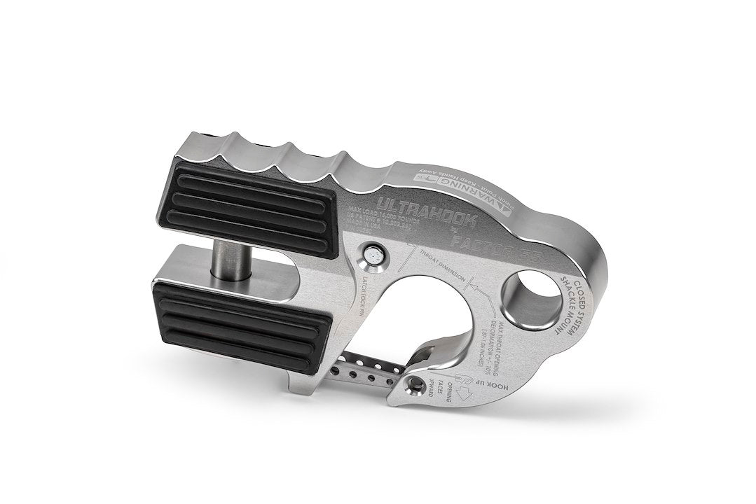 Factor 55 00250-05 Silver Ultrahook Winch Clevis Hook