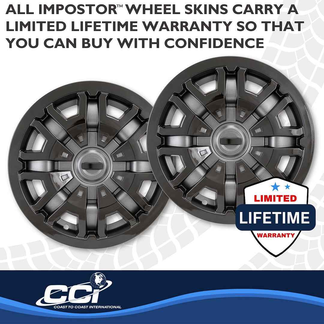 Coast To Coast IMP900CB Silver/Charcoal 17-Inch Wheel Skins