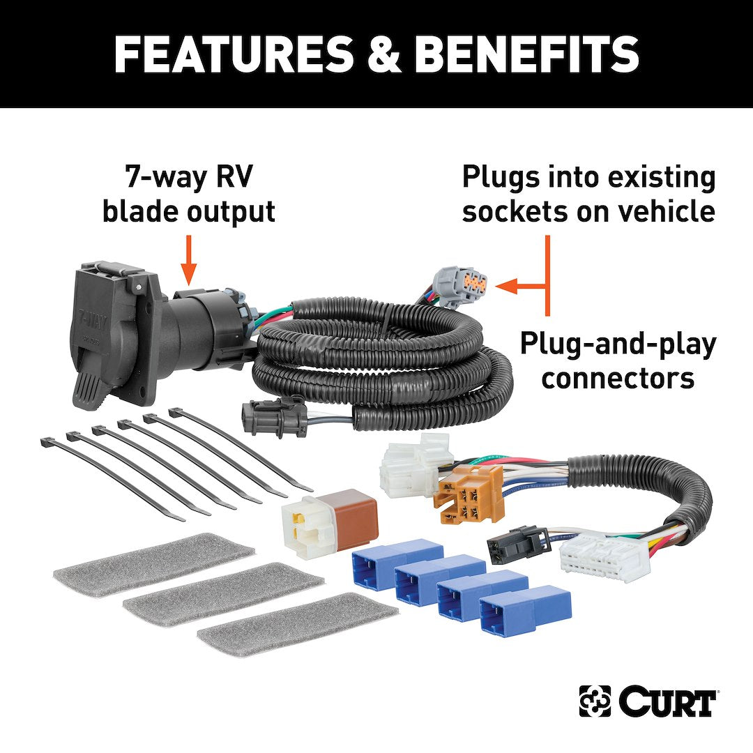 CURT Vehicle Specific 7 Blade Trailer Wiring Connector (56357)
