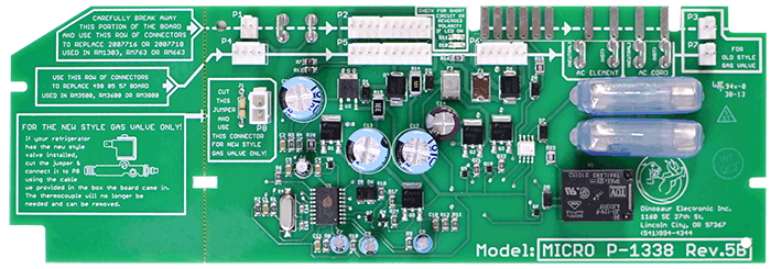 Dinosaur Electronics MICRO P-1338 Rev. 5 Control Board – Compatible with Dometic® Refrigerators