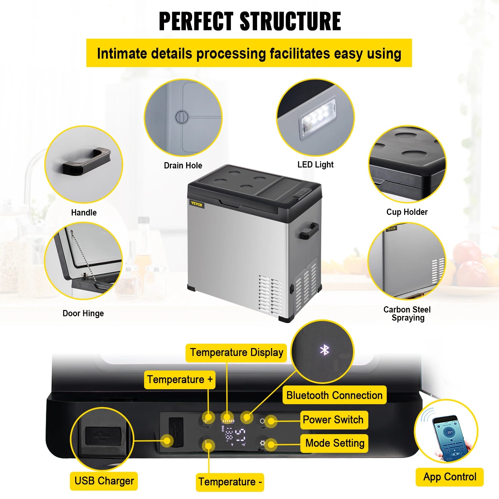 12V/24V DC 110-240 AC Cooler for Outdoors Caravan Camping