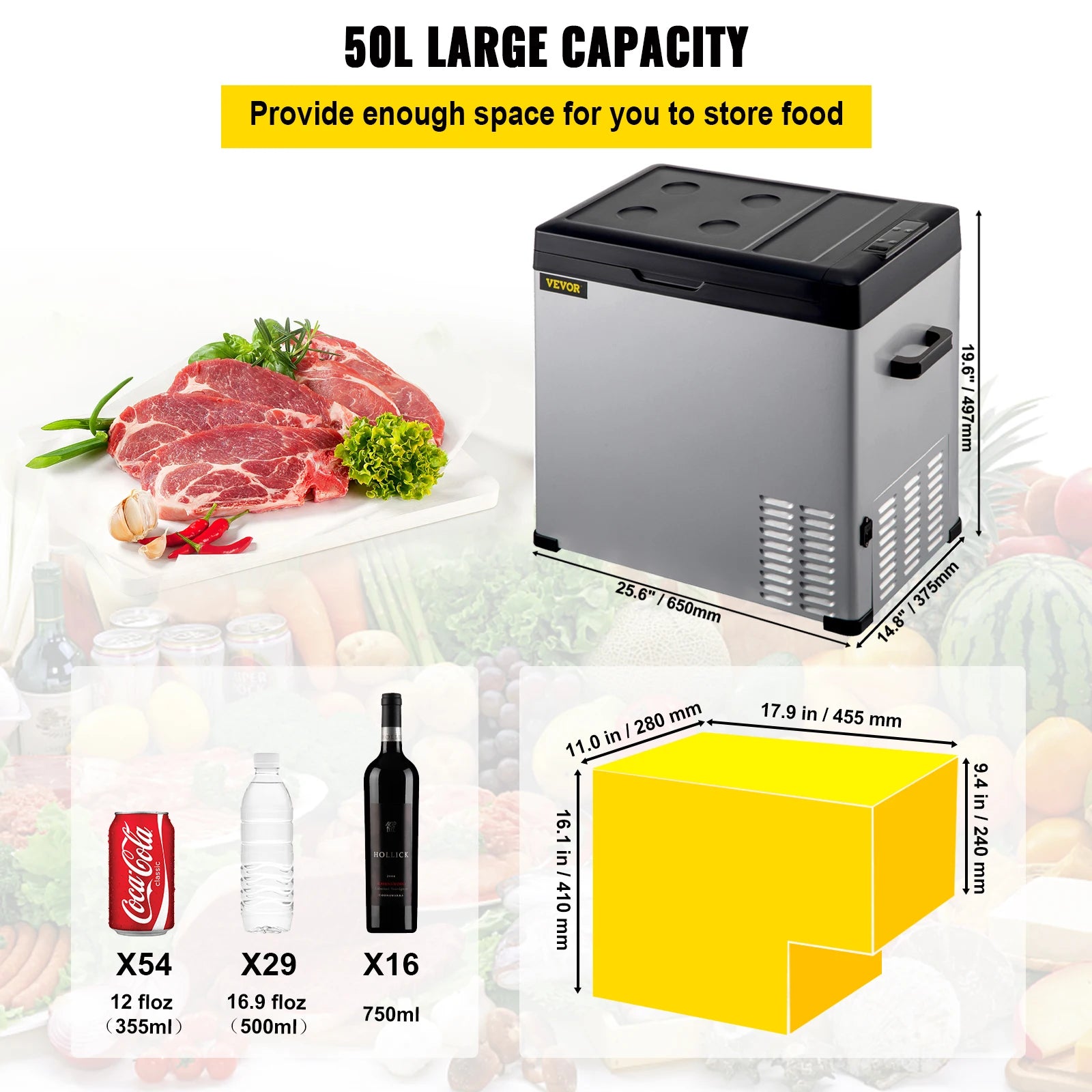 12V/24V DC 110-240 AC Cooler for Outdoors Caravan Camping