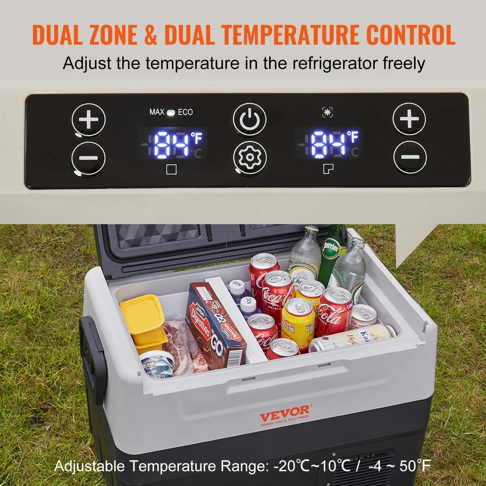 Mini Fridge Freezer Portable Compressor Cooler