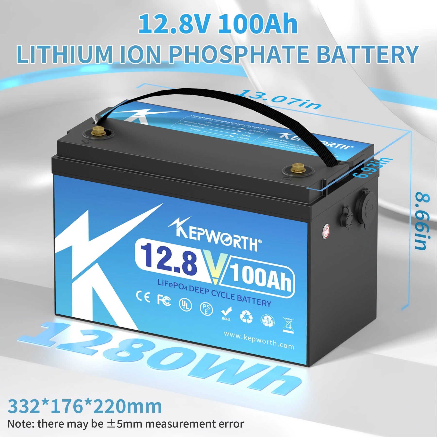 Deep Cycle Lithium Battery 12V 100Ah