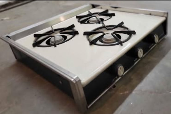 Used RV Propane Stove Magic Chef 3 Burner Vintage White