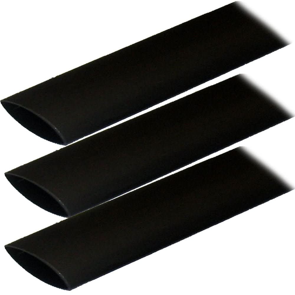 Ancor 307124 Black Adhesive Heat Shrink Tubing, 1 x 12 in, 3 Pack