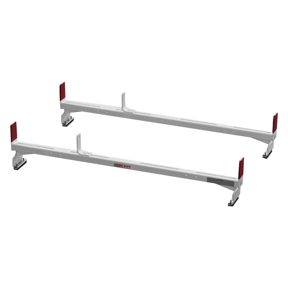 WEATHER GUARD 209-3-03 70-inch white aluminum all-purpose van rack with two cross-members
